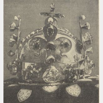 Koruna Království českého (Pramen Jaroslav Prokeš, Obrázkové dějiny naší samostatnosti, Praha 1930)