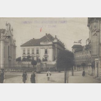 Situace budov v okolí filiálky Národní banky Československé