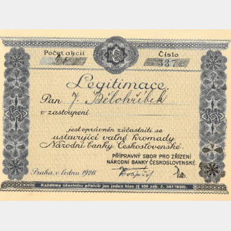 Legitimace J. Bělohříbek