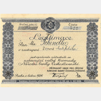 Legitimace A. Schindler